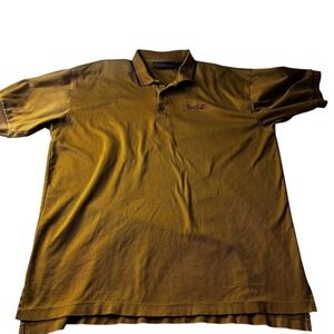 Firethorn Mens XL Golden Brown Short Sleeve Polo Shirt Embroidered Logo Golf